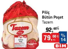 TAZEM PİLİÇ BÜTÜN POŞET KG TAZEM PİLİÇ BÜTÜN POŞET KG